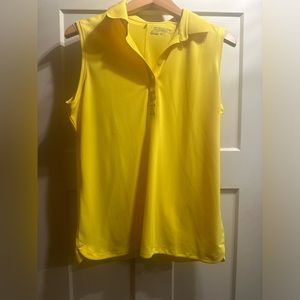 Nike extra large, sleeveless, yellow golf shirt